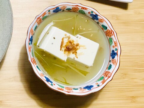 とろーりさっぱり！湯豆腐の梅酢あん